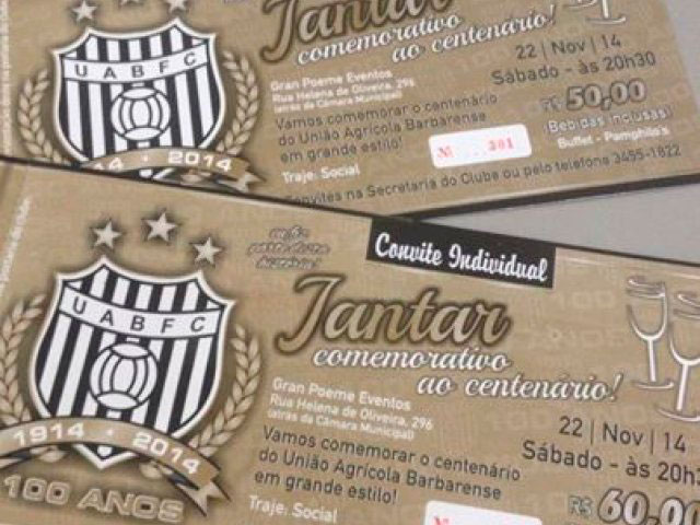 Esporte - União : Jantar do centenário terá homenagens e show