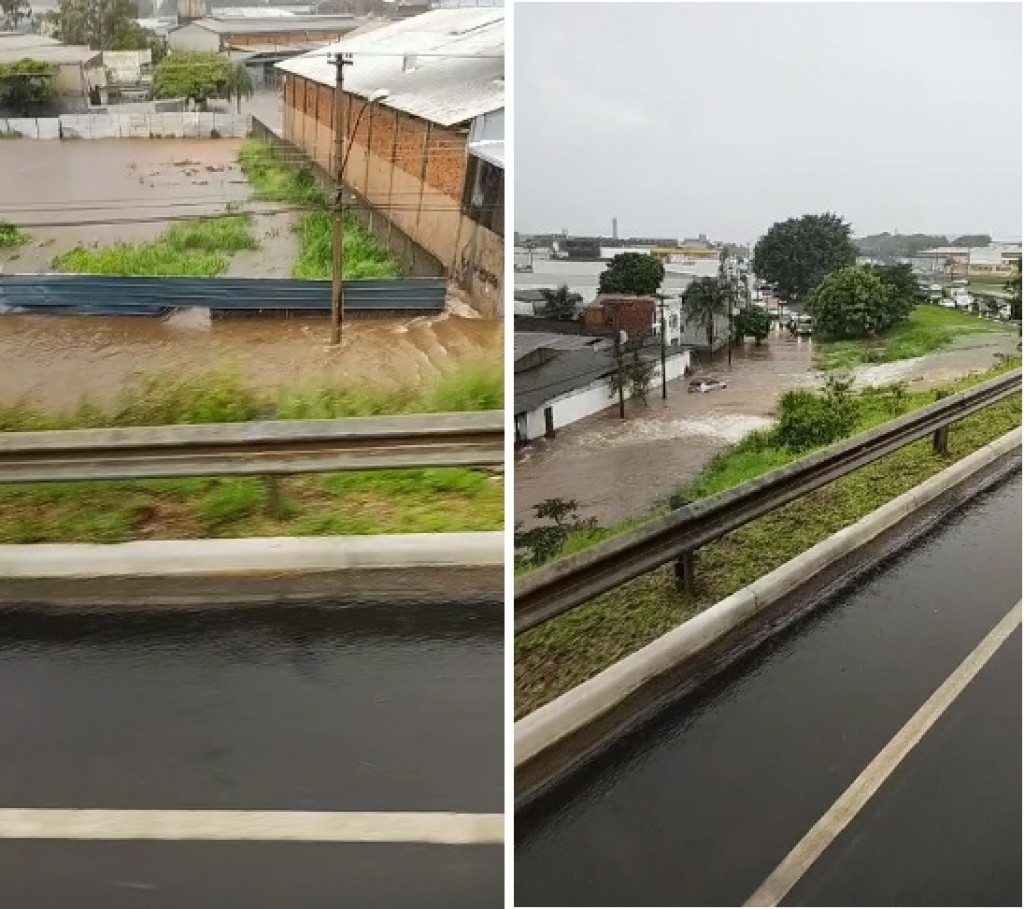  - Chuva forte atinge Santa Bárbara e deixa ruas alagadas em bairros