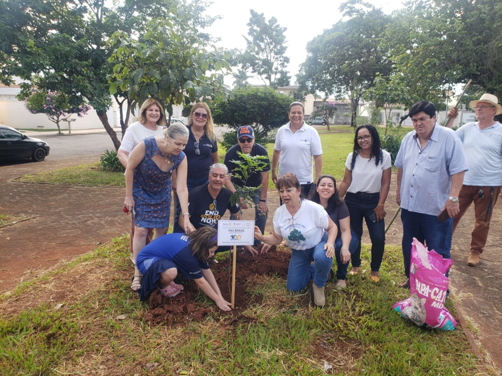 Cidades - Plantio de árvores em SB marca  Centenário do Rotary no Brasil