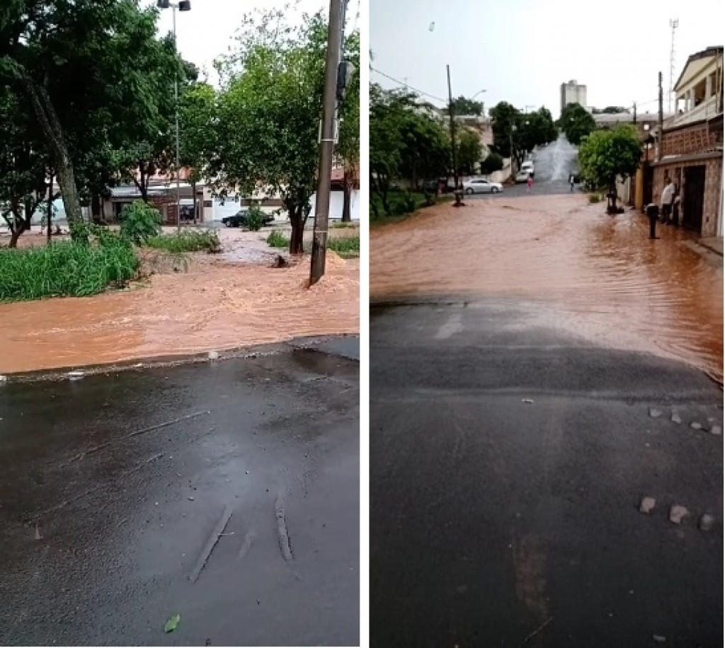  - Chuva forte atinge Santa Bárbara e deixa ruas alagadas em bairros