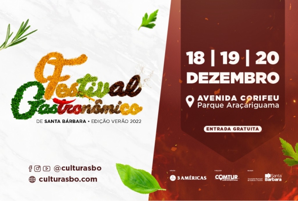  - Acontece Festival Gastronômico de Santa Bárbara - edição Verão 2022 