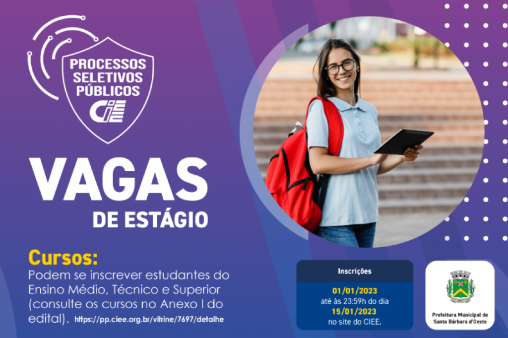 Cidades - Abertas as inscrições para processo seletivo público do CIEE