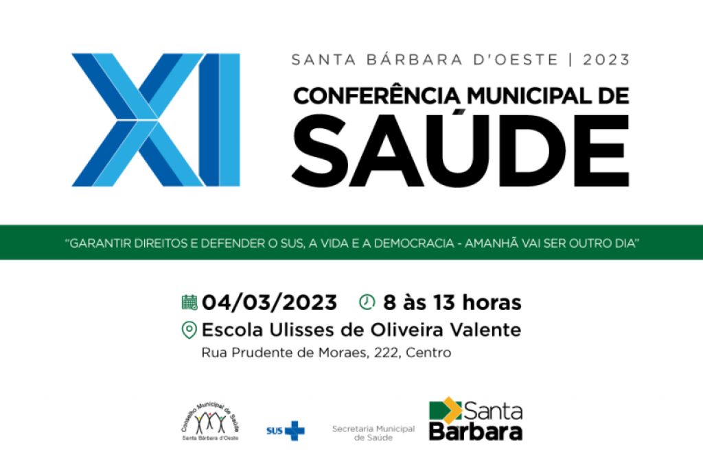 Cidades - 11ª Conferência Municipal de Saúde acontece dia 4 de março em Santa Bárbara