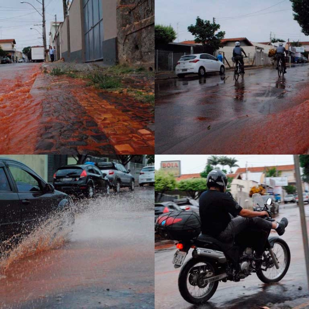 Foto Do Dia -  Adutora rompe e alaga rua