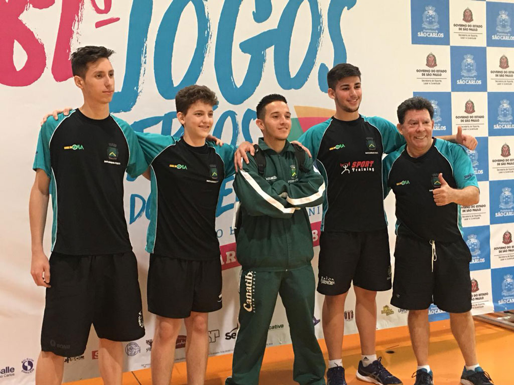 Esporte - Jogos Abertos: Equipe de Tênis de Mesa de SB é campeã